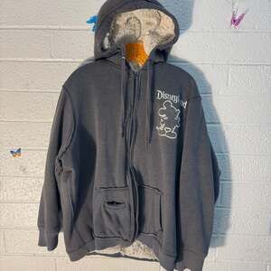 Disney Parks Disneyland 55th Anniversary Mickey Mouse Faux Fur Lined Hoodie